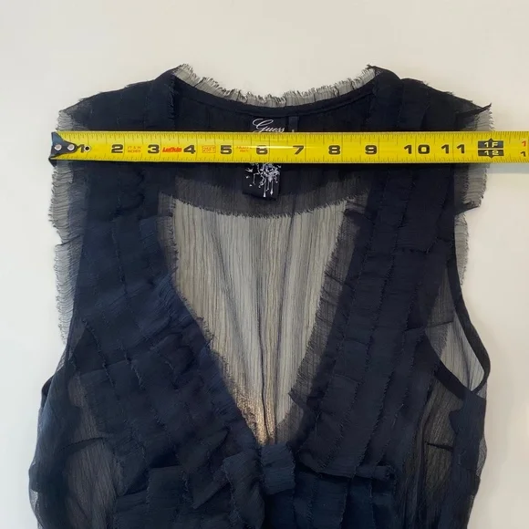 GUESS Sheer Top - Size S - Picture 4 of 10